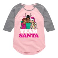 Barbie - Odmor i Božić - Team Santa - Toddler i Youth Girls Raglan Graphic majica
