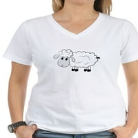 Cafepress - ovčja majica - Ženska pamučna majica V-izrez