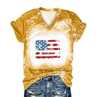4. srpnja Košulje žene, dan nezavisnosti Ležerna Američka zastava Ispiši vrhove labave bluza s kratkim