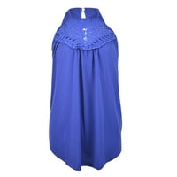Plus veličine za žene Ležerne prilike sa ramena The Regurna Fit Mons bez rukava V-izrez majica plava