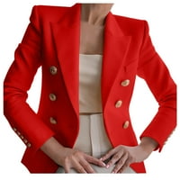 kaput za žene elegantne poslovne uredske radne žene dama sa čvrstim gumbima odijelo jakna kaput odjeća