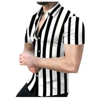 Muško ljetno casual 3d tiskana majica s kratkim rukavima okrenuti košulju