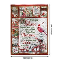 Crvena ptica pokrivač božićne pokrivač flanel pokrivač klima uređaja