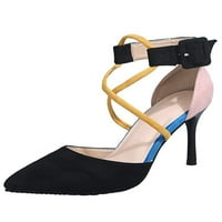 Ženske elegantne pumpe napete-toe d'orsay cipele vjenčane casual zatvorene prste visoke pete crna 7