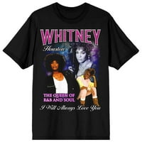 Whitney Houston The Queen ecret Print muške crne majice