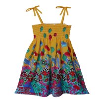 Dječje djevojke ljetne duge boje Bohemian haljina cvjetna haljina za odmor na odmor Weuth 130