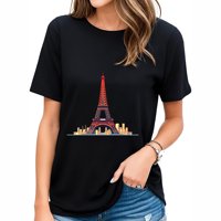 Eiffel Towernin Modni ženski grafički grafički tee za ljeto: majica kratkih rukava sa jedinstvenim dizajnom