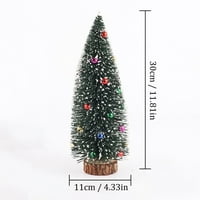 Yuehao visi za božićno drvsko mini božićno drvce Malo Tree DIY Desktop Mini Božić Dekor ukrasni zvoni