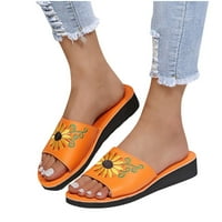 Flip-Flops, ženske ravne papuče Ljeto udobnost slajdova sandale Ljeto u zatvorenom vanjskom hodu cipele
