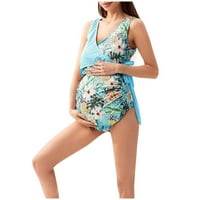 Mikilon ženski kupaći kostim dame modni cvjetovi Ispiši minimalističko gricring frenulum trudnice jednodijelno