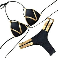 Tankini kupaći odijela za žene Tummy Control modni podijeljeni kupaći kostim struk seksi bikini crna