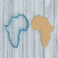 Afrički obris - kontinent - rezač kolačića šećerna kolagija Fondant Clay