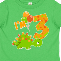 Inktastični sretni dinosaur treći rođendan-zeleni poklon dječaka malih majica ili majica mališana