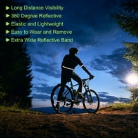 Uxcell reflektirajuće pojaseve 24x striptiz visoke vidljivosti reflektirajuća brzina za trčanje za biciklističku šetnju crnom bojom