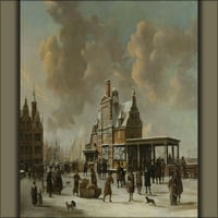 24 X36 Galerija, Paalhuis i Nieuwe Brug u Amsterdamu tokom zimskog vremena 1640