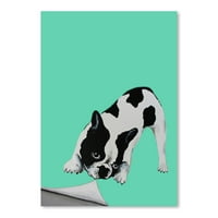 AmericanFlat Bulldog Turniranje papira od Coco de Paris Art Art Print