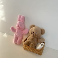 Handeo Bear Bunny plišana igračka mekana pp pamučna životinja lutka plišali za spavanje pratnja umirujuća