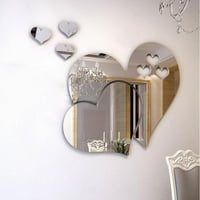 Podplug 3D ogledalo Love Hearts Zidna naljepnica Decal DIY kućna soba umjetnina muralni dekor ukloniti