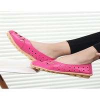 Daeful Womens Boat cipele na loaferima izdubljena stana hoda udobnost Lagani okrugli nožni mokasini ružičasti 6