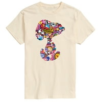 Kikiriki - Snoopy silueta uzorak - Muška grafička majica kratkih rukava