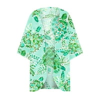 BDFZL Ženska kaput za uklanjanje žena Šifon boemski kimono kardigan casual labavo plaža Cardigan Green