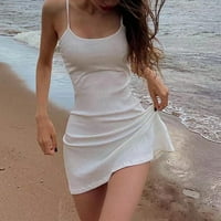 Žene Seksi špagete remen Bodycon mini haljina za klupsku zabavu Nosite kratku haljinu ljeto