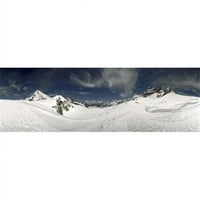 Pogled niskog ugla ledenjaka Aletsch Glacier Jungfraujoch Berne Canton Švicarska Poster Print do - 12