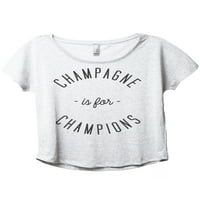 Šampanjca je za prvaka ženska moda Slouchy Dolman majica Tee Heather Black Medium