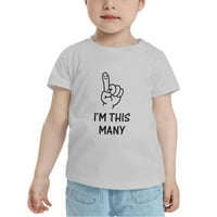 Mnogo je prvog rođendana jednogodišnje stare smiješne majice mališane za dječake