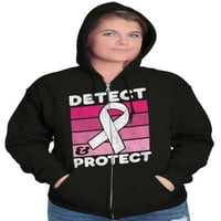 Detect Protection Cancer dojke svjesno Zip hoodie dukserirt ženske brine za žene 3x