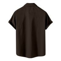 Dugme Down Majice za muškarce Opušteno FIT CHINGHT PRINT SHORT SHOWAVE LEAL SHOW sa džepne casual Brzi