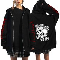 Ženski hoodie Print Zip Hoodie Duks labava ulična jakna modna ženska kapuljača