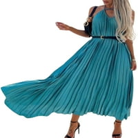 Beiwei Dame Bohemian bez rukava Maxi haljine od pune boje kaftane ljeto plaže zasebnica Ženska haljina