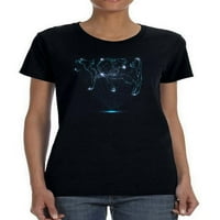 Neonska krava hologramska majica Žene -Image by shutterstock, ženska velika