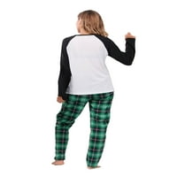 Treegren Božićne pidžame za obitelj podudaranje PJS postavljene Xmas prugaste dno hlače za jamstva za