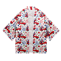 Dan nezavisnosti Kimono Robe Cloak Awesome Prozračan vivi dizajn Kimono Cardigan Jakna za žene za poklon