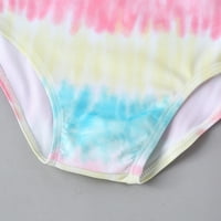 TODDLER Ljetne djevojke Moda šarena kravata boja Ispiši dva kupaće kostim kupaći kostim bikini veličine 120