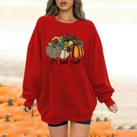 Ženska odjeća Ljeto stabilna odjeća za žene Hallowee Print pulover okrugli vrat s dugih rukava s dugim