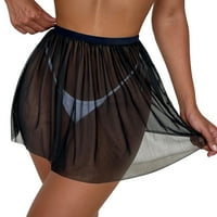 Žene Sheer Mesh Cover Up Shorts Pokrivač na plaži Do plaže Čvrsta puna mreža Pokrirt Crna XXL