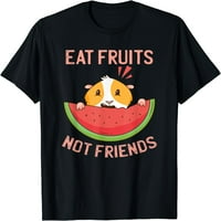 Funny Fruits Veganska majica za žene kratke rukavice za zabave Crna Tee