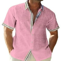 Prednjeg swalk muns ljetne košulje s kratkim rukavima bluza s majicama dolje za muškarce Ležerne prilike,