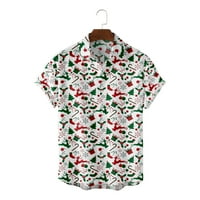 Božićna majica s kratkim rukavima Havajska majica 3D uzorak majica casual muške košulje za putovanja