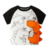 Rovga Toddler Boy Tee Tops Kids Baby Cartoon Dinosaur kratki rukav Crewneck T majice The Thee odjeću