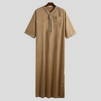 Muška muslimanska odjeća Saudi Jubba Arap Kaftan Abaya Thobe Long Haljina Robe Khaki L