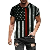 iopqo muns majica Muška dana za neovisnost Zastava casual meka i udobna majica kratkih rukava Grafična