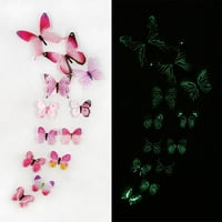 Leptir naljepnice DIY umjetnički zanati Svjetlosni 3D leptir zidne naljepnice za vrt