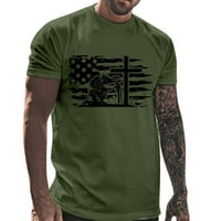 Smiješne majice za muškarce Muškarci Nezavisnosti Proslava Ležerne prilike smetnjačkim printnim okruglim