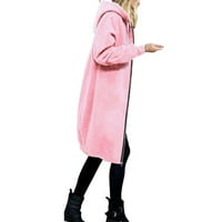 FIMKAUL ženska jakna kaputi zimski pad plus veličina dugih rukava casual vrhovi topli duksevi sa zatvaračem dugački kaput dugih odjeća