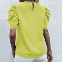 Ženski okrugli vrat duha kratkih rukava Ležerne prilike cvjetne bluze za bluze Šteta s