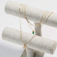 Archer Fashion Pisma Prirodni kamen šarm Višeslojni lanac ogrlica za žene Nakit
